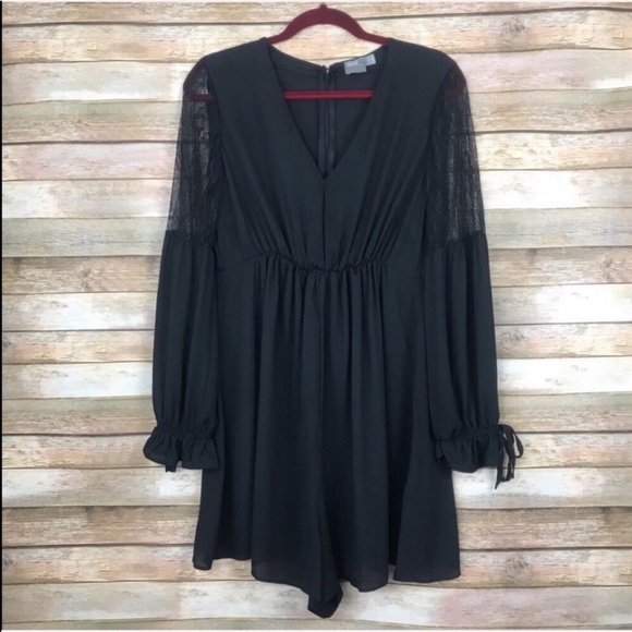 ASOS Pants - ☀️ASOS Black Lace Sleeve Romper Size 10 D661